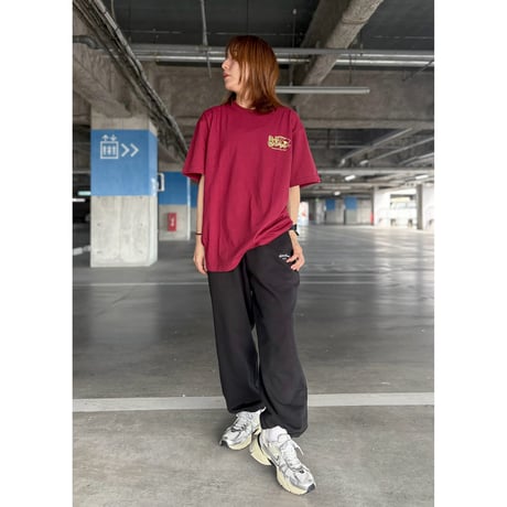 BSG LOGO RELAX-FIT STRAIGHT SWEAT PANTS　ブラック　SサイズMサイズ