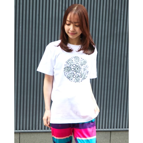 （CLAP）CLAP-RAKUGAKI　TEE 　ホワイト　Mサイズ