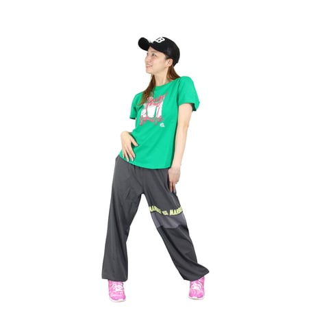 （Marble催事限定商品セール）SL2604-101　バッククロスT　GREEN　BLACK　LADIES M ・L