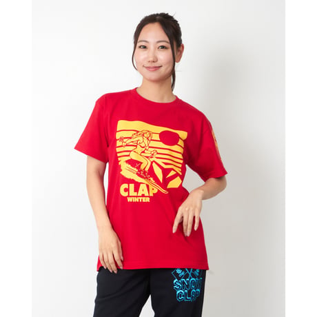 （CLAP）CLAP WINTER　TEE 　レッド　Mサイズ