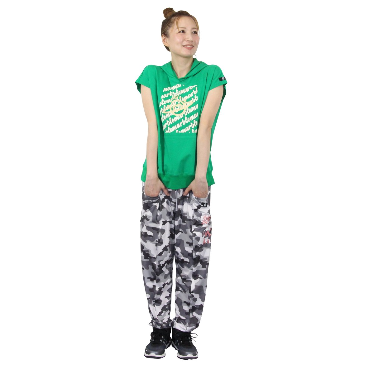 Marble）L2508-103 フード付ドルマンT GREEN LADIES F | フィ