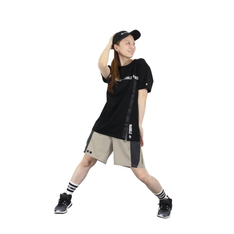 （Marble）U2606-101　スリットT　BLACK　UNISEX M・L・XL
