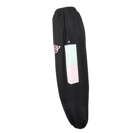（Marble）U2603-606　ワイドシルエットロングパンツ　BLACK　UNISEX M・L・XL