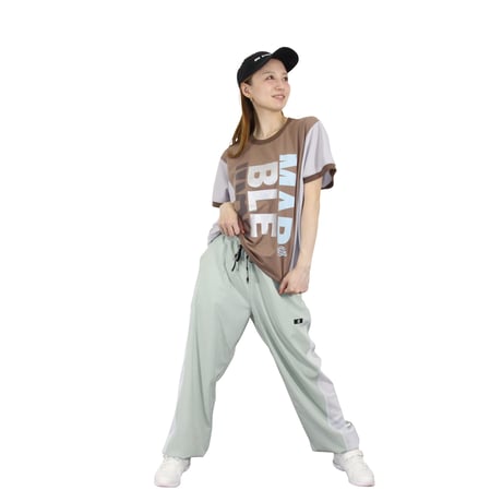 （Marble）L2606-202　異素材切替ドルマンT　BROWN　LADIES F