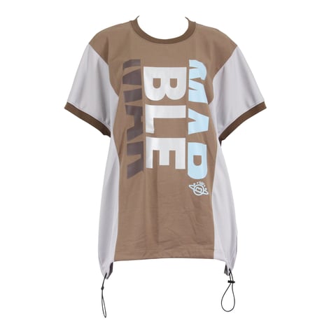 （Marble）L2606-202　異素材切替ドルマンT　BROWN　LADIES F