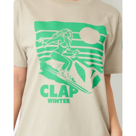 （CLAP）CLAP WINTER　TEE 　シルバーグレー　Mサイズ
