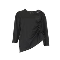 （Marble）L2511-104 7分袖丈Tシャツ BLACK　LADIES F