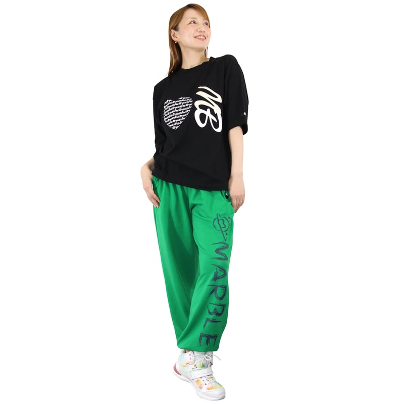 Marble)L2408-607 スウェットパンツ GREEN LADIES-M ・L | Marble)L2408-607 スウェットパンツ GREEN LADIES-M ・L |