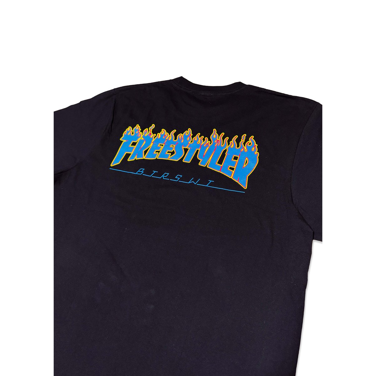 BABYL WHITE FLAME TEE【XLサイズ】 BS FREESTYLERS FLAME LOGO BIG Tee ブラック XLサイズ |