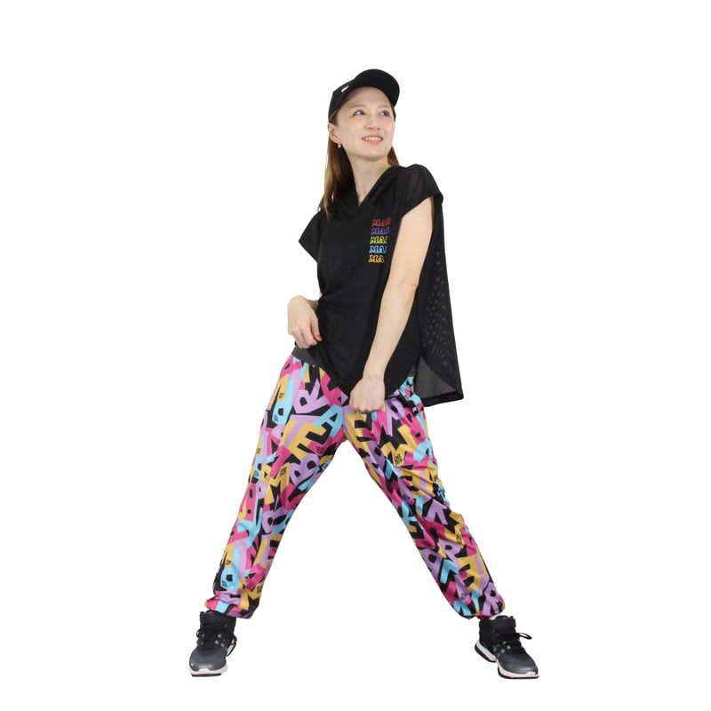 Marble）U2606-605 総柄ストレッチロングパンツ Multi UNISEX M