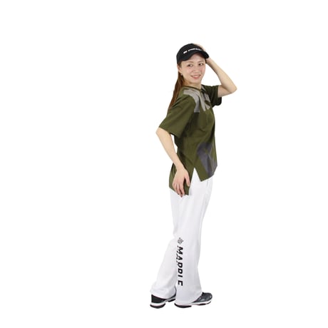 （Marble）L2601-103　スリットTシャツ　KHAKI　LADIES F