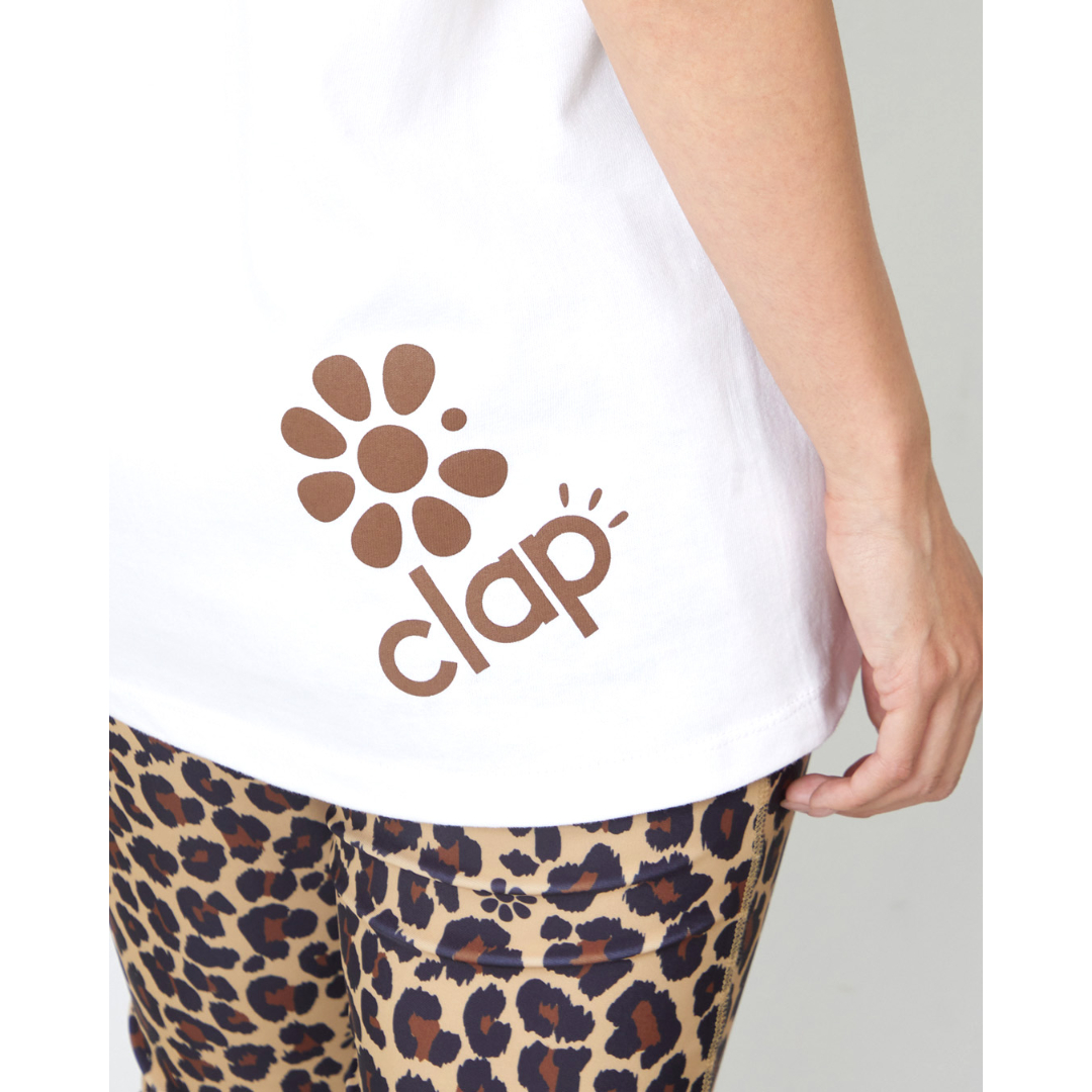ドラミclap Camo_ClapTee＆Sticker Tee2点セット CLAP）LEOCLAP TEE ホワイト | フィットネスウェアショップIwata
