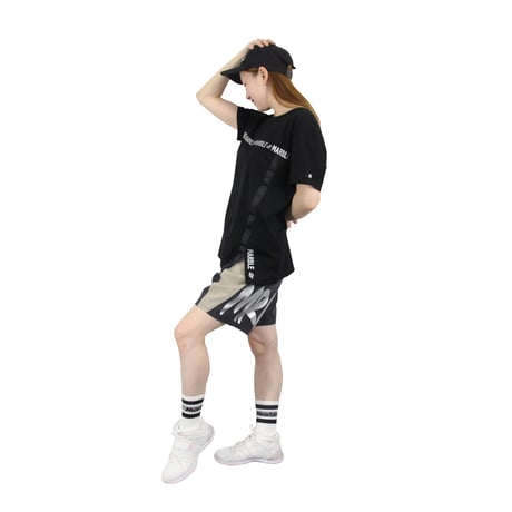 （Marble）U2606-101　スリットT　BLACK　UNISEX M・L・XL