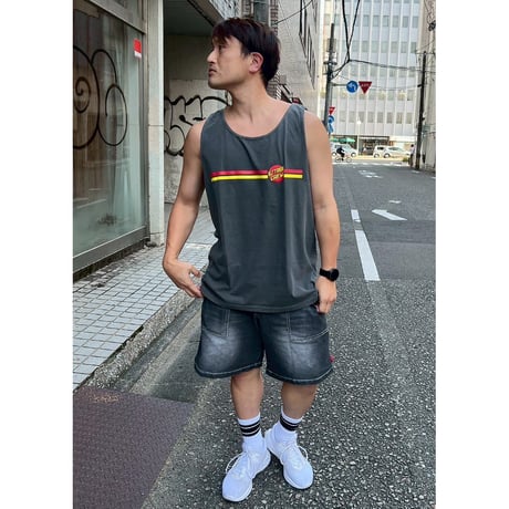 BSCRUZ CIRCLE LOGO GARMENT DYED TANK　ペッパーブラック　XLサイズ