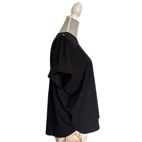 （Marble催事限定商品セール）SL2602-202　オープンショルダードルマンT　MOCABEIGE　BLACK　LADIES F