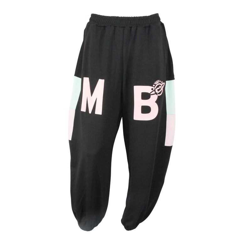 Marble）U2603-606 ワイドシルエットロングパンツ BLACK UNISEX M