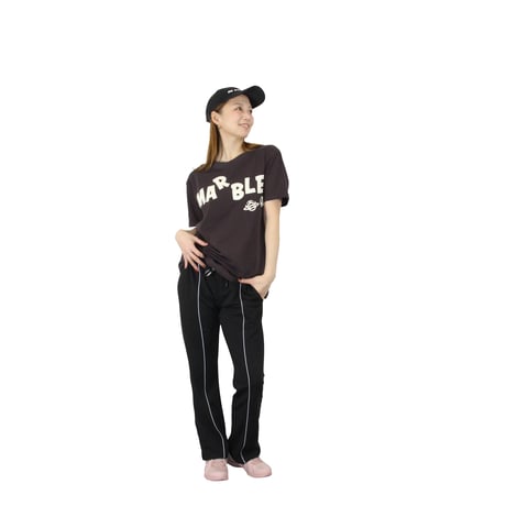 （Marble）L2601-607　フレアパンツ　BLACK　LADIES M・L