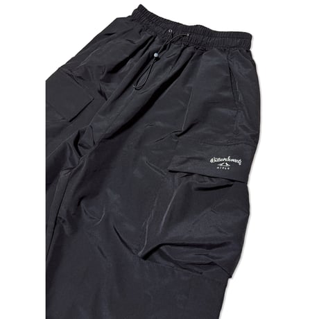 GIRLS PREMIUM POLYESTER CARGO PANTS　BLACK（ブラック）　SサイズMサイズLサイズ