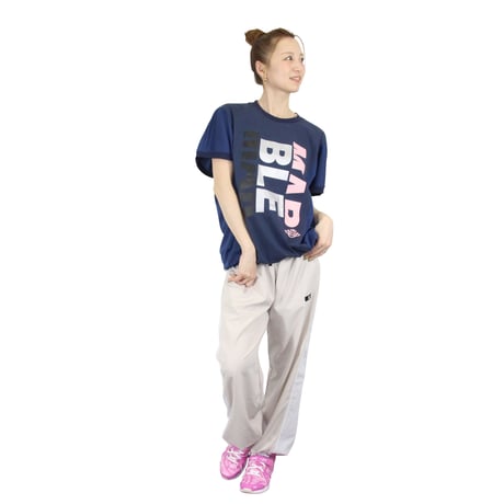 （Marble）L2606-202　異素材切替ドルマンT　NAVY　LADIES F