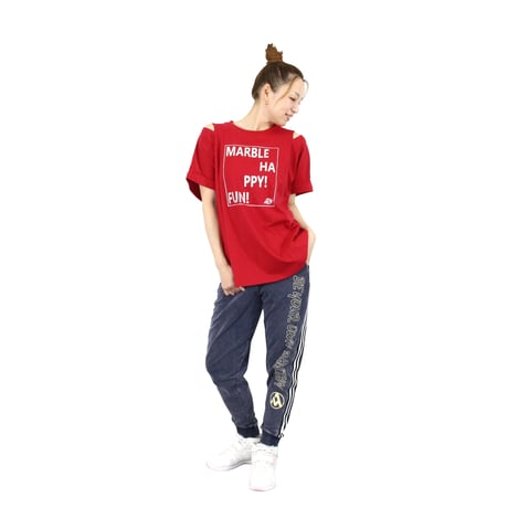 （Marble）U2511-605 デニム風スリムパンツ BLUEDENIM　UNISEX M・ML・ L・XL