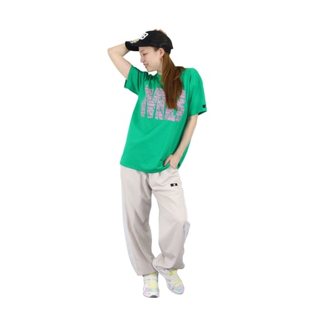 （Marble）L2606-606　切替メッシュ付きロングパンツ　LIGHTBEIGE　LADIESM ・L