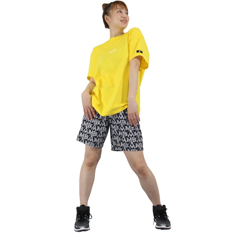 Marble）U2405-805 ハーフパンツ BLACK UNISEX-M ・L ・XL 