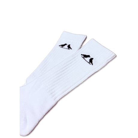 2 BIRDS LOGO CREW SOCK　W（ウィメンズサイズ）：22-25　M（メンズサイズ）：25-29