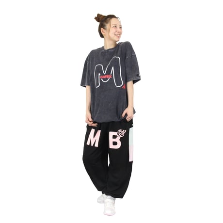 （Marble）U2603-102　デニム風BigT　BLACK　UNISEX M・L・XL