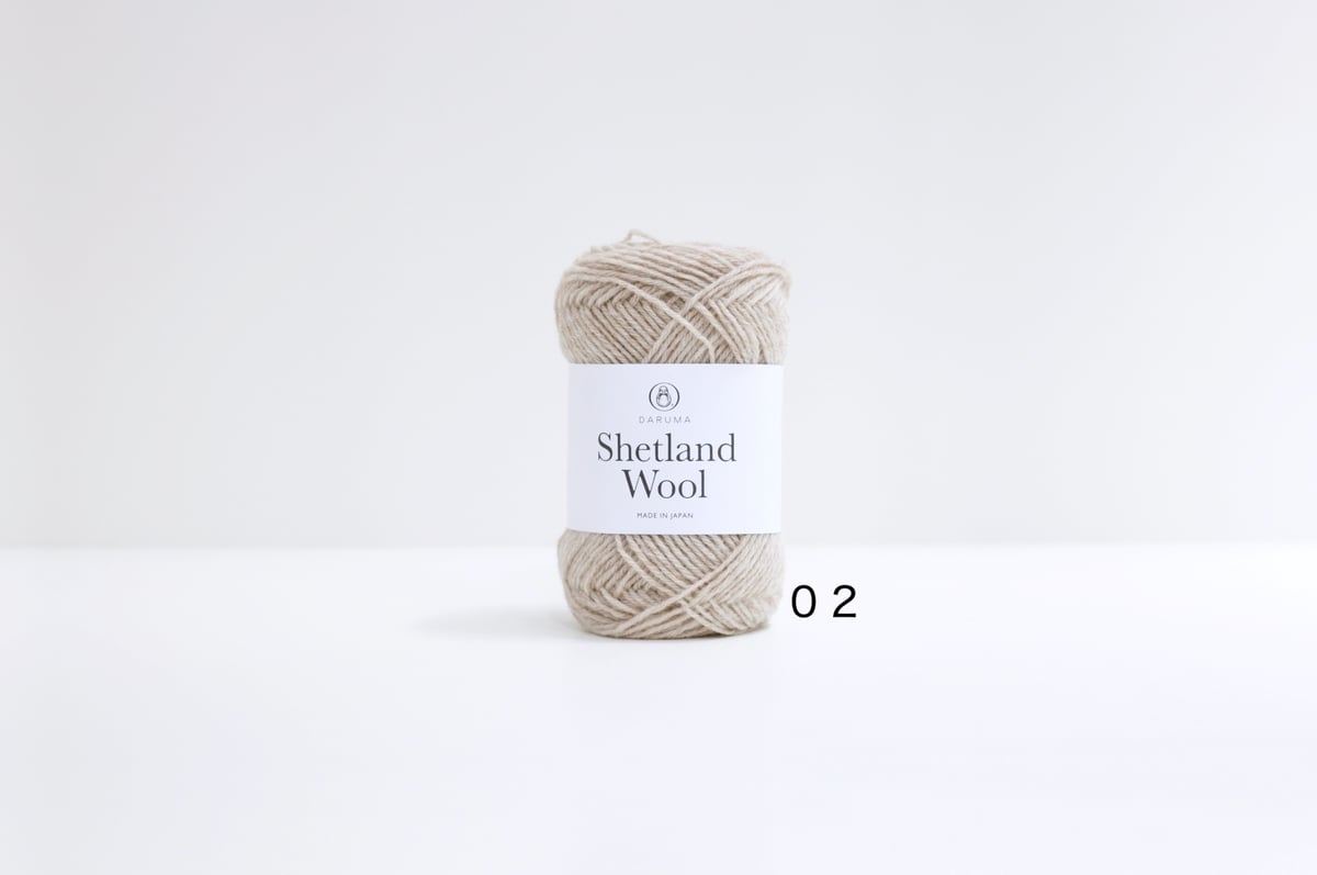 DARUMA ウィンドミルの編み込みベスト 糸セット（ Shetland Wool