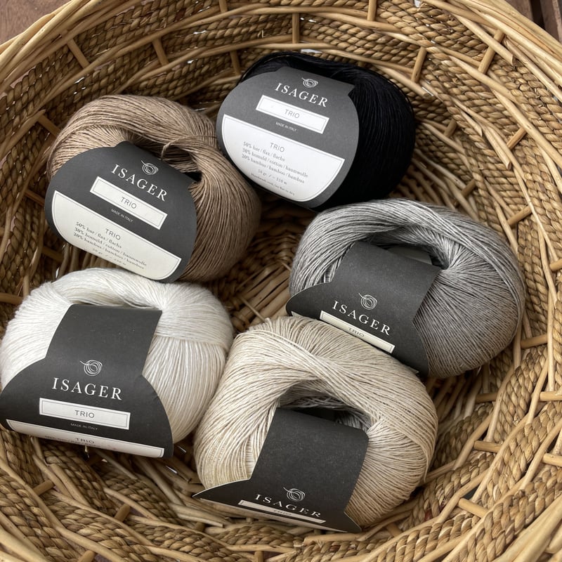 手芸素材・材料 毛糸 ISAGER TRIO 6玉セット 1玉50g巻 約350m