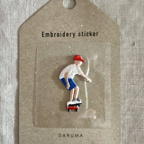 DARUMA　Embroidary sticker 刺繍のステッカー