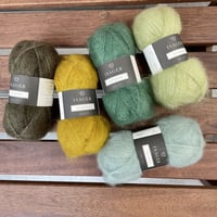 Isager/   Silk Mohair シルクモヘア   （ 黄・みどり系）