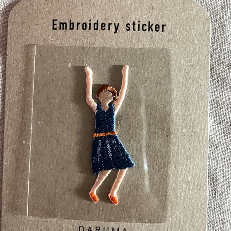 DARUMA　Embroidary sticker 刺繍のステッカー