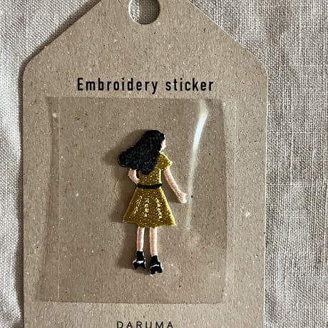 DARUMA　Embroidary sticker 刺繍のステッカー