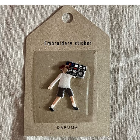 DARUMA　Embroidary sticker 刺繍のステッカー