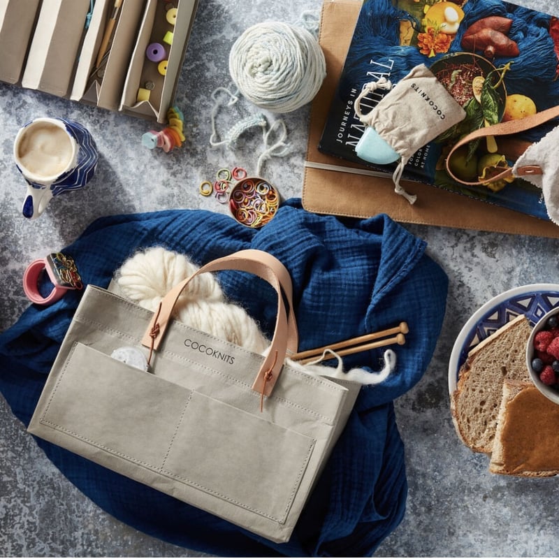 Cocoknits Kraft Caddy かっこいいプロジェクトバッグ/ハンドル別売 | E