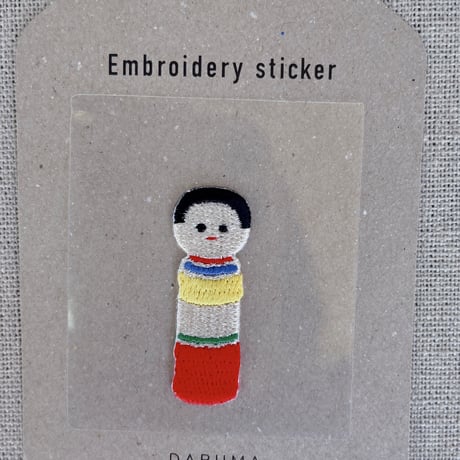 DARUMA　Embroidary sticker 刺繍のステッカー