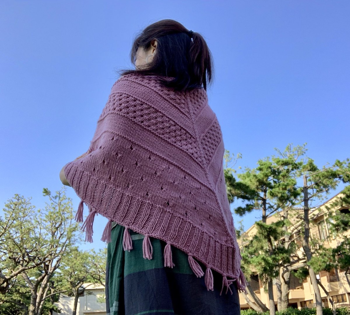 mybeautifullandlet 異素材切替ビッグストール変形ケープ mybeautifullandlet 異素材切替ビッグストール変形ケープ