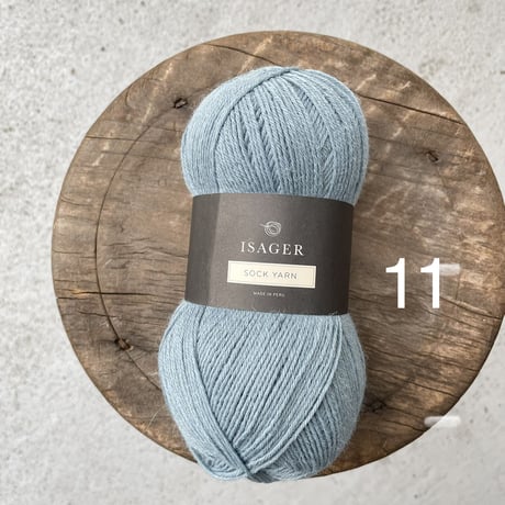 Isager　Sock Yarn  100g玉　青〜緑