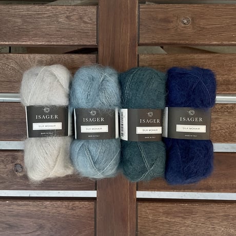 Isager/   Silk Mohair シルクモヘア   （ 青・紫系）