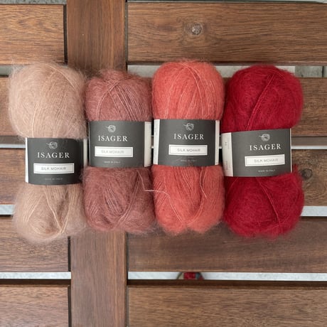 Isager/   Silk Mohair シルクモヘア   （ 赤・茶　系）