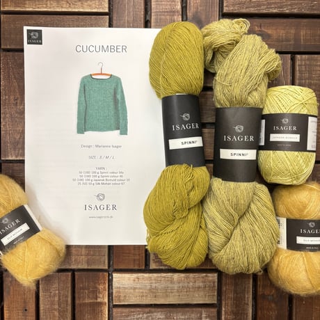 Squash pullover  by マリアンネ・イサガー kit (糸と日本語文章パターン）