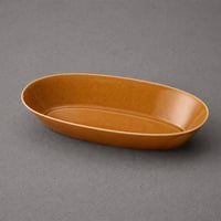 瑞々 楕円鉢 うす飴