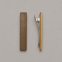 9506 Various natural wood Rectangurer Alligator Hair clip / 7.5cm