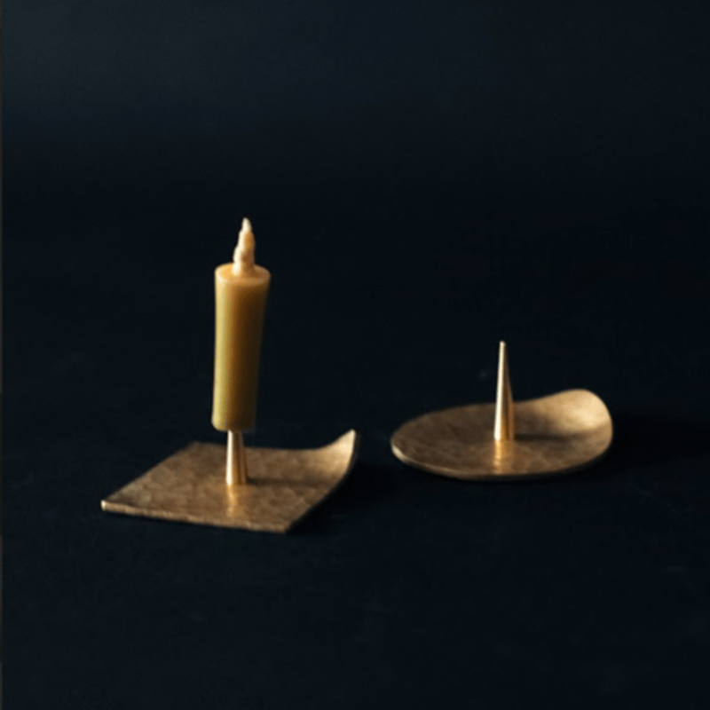真鍮の燭台 鎚板 | 道具屋 nobori