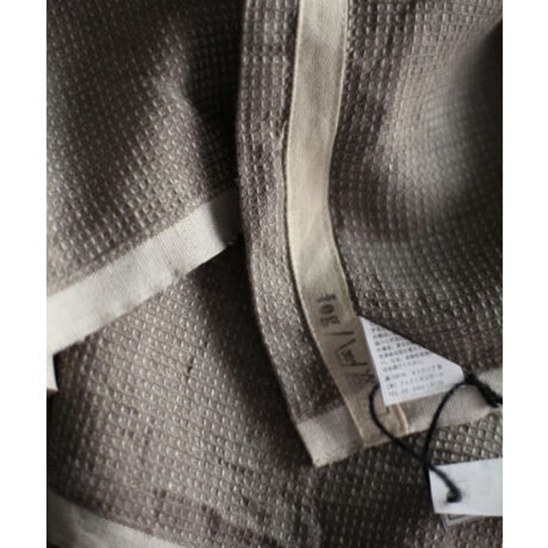 フォグリネンワーク　リネンウオッシュワッフルタオルケット　薄手　グレー リネンウォッシュワッフルタオルケット／fog linen work（フォグ