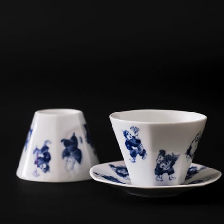 F3-4 7happy（七福‐しちふく）煎茶 七福神染付文様