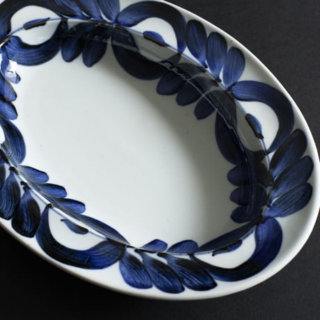 K31-2 OVAL PLATE 廻り花/ DAYS OF KURAWANKA