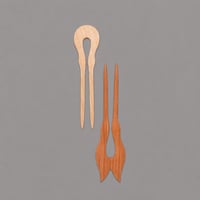 9404 Natural Wood  Double stick 2 pins / smal / l14cm