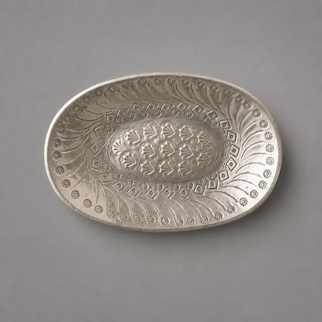 インドの真鍮トレイ Silver